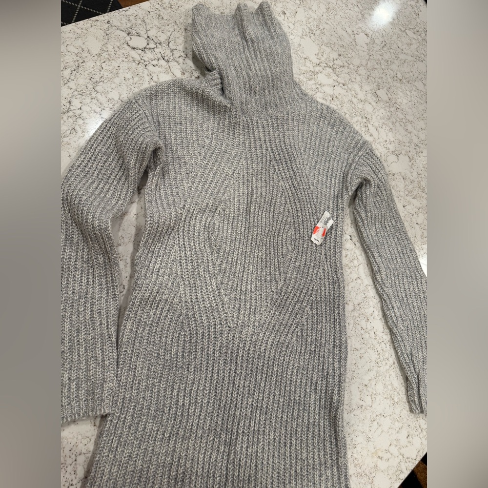 Old Navy Gray Cowl Neck Sweater Dress